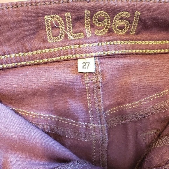 DL1961 Florence Instasculpt Sequoia Ultimate Coated Crop Skinny Ankle Pants 27 - Picture 12 of 15